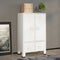vidaXL - Kledingkast - industrieel - 67x35x107 - cm - staal - wit