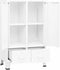 vidaXL - Kledingkast - industrieel - 67x35x107 - cm - staal - wit