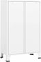 vidaXL - Kledingkast - industrieel - 67x35x107 - cm - staal - wit