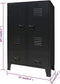 vidaXL - Kledingkast - industriële - stijl - 67x35x107 - cm - metaal - zwart