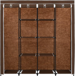 vidaXL - Kledingkast - met - 4 - vakken - 175x45x170 - cm - bruin