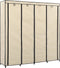 vidaXL - Kledingkast - met - 4 - vakken - 175x45x170 - cm - crème