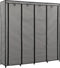 vidaXL - Kledingkast - met - 4 - vakken - 175x45x170 - cm - grijs