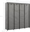 vidaXL - Kledingkast - met - 4 - vakken - 175x45x170 - cm - grijs