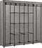 vidaXL - Kledingkast - met - 4 - vakken - 175x45x170 - cm - grijs