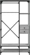 vidaXL - Kledingkast - met - lades - 100x40x180 - cm - bewerkt - hout - grijs - sonoma