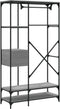 vidaXL - Kledingkast - met - lades - 100x40x180 - cm - bewerkt - hout - grijs - sonoma