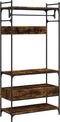 vidaXL - Kledingkast - met - lades - 89x39x184,5 - cm - bewerkt - hout - gerookt - eiken