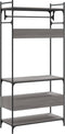 vidaXL - Kledingkast - met - lades - 89x39x184,5 - cm - bewerkt - hout - grijs - sonoma