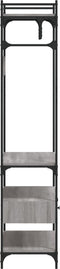 vidaXL - Kledingkast - met - lades - 89x39x184,5 - cm - bewerkt - hout - grijs - sonoma