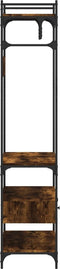 vidaXL - Kledingkast - met - lades - 89x39x184,5 - cm - bewerkt - hout - gerookt - eiken