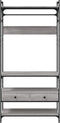 vidaXL - Kledingkast - met - lades - 89x39x184,5 - cm - bewerkt - hout - grijs - sonoma