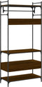 vidaXL - Kledingkast - met - lades - 89x39x184,5 - cm - bewerkt - hout - bruineiken
