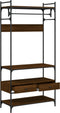 vidaXL - Kledingkast - met - lades - 89x39x184,5 - cm - bewerkt - hout - bruineiken