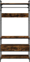 vidaXL - Kledingkast - met - lades - 89x39x184,5 - cm - bewerkt - hout - gerookt - eiken