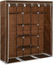 vidaXL - Kledingkast - met - vakken - en - stangen - 150x45x175 - cm - stof - bruin