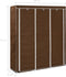 vidaXL - Kledingkast - met - vakken - en - stangen - 150x45x175 - cm - stof - bruin