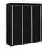 vidaXL - Kledingkast - met - vakken - en - stangen - 150x45x175 - cm - stof - zwart