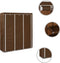 vidaXL - Kledingkast - met - vakken - en - stangen - 150x45x175 - cm - stof - bruin