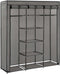 vidaXL - Kledingkast - met - vakken - en - stangen - 150x45x175 - cm - stof - grijs