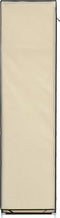 vidaXL - Kledingkast - met - vakken - en - stangen - 150x45x175 - cm - stof - crème