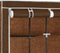 vidaXL - Kledingkast - met - vakken - en - stangen - 150x45x175 - cm - stof - bruin