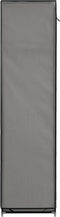 vidaXL - Kledingkast - met - vakken - en - stangen - 150x45x175 - cm - stof - grijs
