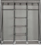 vidaXL - Kledingkast - met - vakken - en - stangen - 150x45x175 - cm - stof - grijs