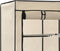 vidaXL - Kledingkast - met - vakken - en - stangen - 150x45x175 - cm - stof - crème