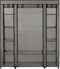 vidaXL - Kledingkast - met - vakken - en - stangen - 150x45x176 - cm - stof - grijs