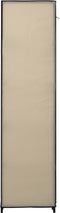 vidaXL - Kledingkast - met - vakken - en - stangen - 150x45x176 - cm - stof - crème