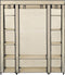 vidaXL - Kledingkast - met - vakken - en - stangen - 150x45x176 - cm - stof - crème