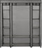vidaXL - Kledingkast - met - vakken - en - stangen - 150x45x176 - cm - stof - grijs