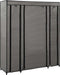 vidaXL - Kledingkast - met - vakken - en - stangen - 150x45x176 - cm - stof - grijs
