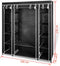 vidaXL - Kledingkast - met - vakken - en - stangen - 45x150x176 - cm - stof - zwart