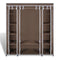 vidaXL - Kledingkast - met - vakken - en - stangen - 45x150x176 - cm - stof - bruin