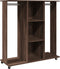 vidaXL - Kledingkast - met - wielen - 102x38x110 - cm - bewerkt - hout - bruin - eiken