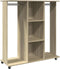 vidaXL - Kledingkast - met - wielen - 102x38x110 - cm - bewerkt - hout - sonoma - eiken