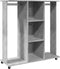 vidaXL - Kledingkast - met - wielen - 102x38x110 - cm - bewerkt - hout - betongrijs