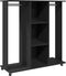 vidaXL - Kledingkast - met - wielen - 102x38x110 - cm - bewerkt - hout - zwart