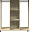 vidaXL - Kledingkast - met - wielen - 102x38x110 - cm - bewerkt - hout - sonoma - eiken