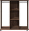 vidaXL - Kledingkast - met - wielen - 102x38x110 - cm - bewerkt - hout - bruin - eiken