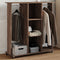 vidaXL - Kledingkast - met - wielen - 102x38x110 - cm - bewerkt - hout - bruin - eiken