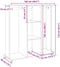 vidaXL - Kledingkast - met - wielen - 102x38x110 - cm - bewerkt - hout - bruin - eiken