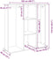 vidaXL - Kledingkast - met - wielen - 102x38x110 - cm - bewerkt - hout - gerookt - eiken