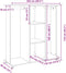 vidaXL - Kledingkast - met - wielen - 102x38x110 - cm - bewerkt - hout - zwart