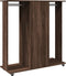 vidaXL - Kledingkast - met - wielen - 102x38x110 - cm - bewerkt - hout - bruin - eiken