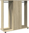 vidaXL - Kledingkast - met - wielen - 102x38x110 - cm - bewerkt - hout - sonoma - eiken
