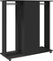 vidaXL - Kledingkast - met - wielen - 102x38x110 - cm - bewerkt - hout - zwart