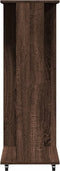 vidaXL - Kledingkast - met - wielen - 102x38x110 - cm - bewerkt - hout - bruin - eiken